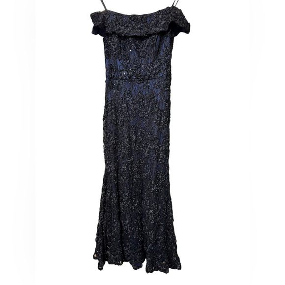 Xscape Evenings Off the Shoulder Sequin Lace Trumpet Gown - Picture 4 of 10